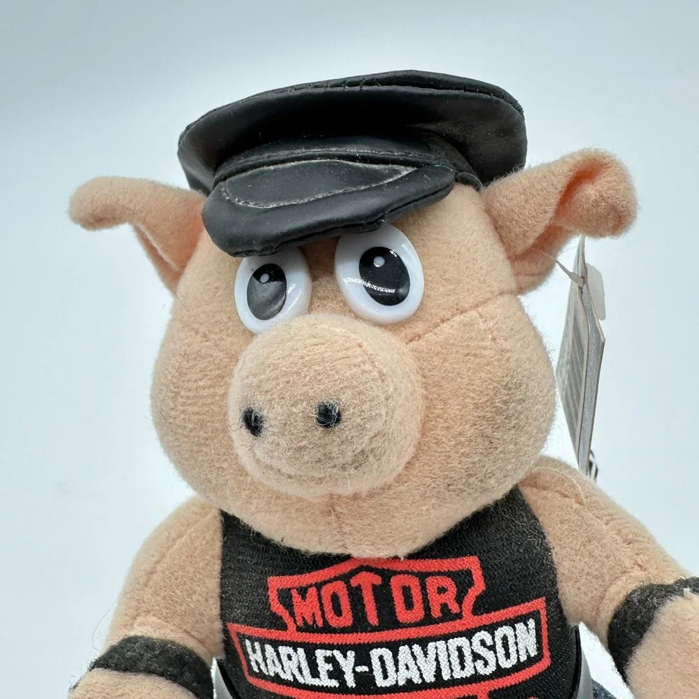 VTG Harley Davidson‎ Plush Pig Hog Biker 1993 Stuffie Toy Deadstock 7in Grunge